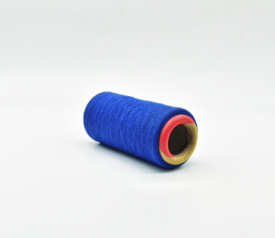 NE 16s roayl blue fio de poliéster de algodão reciclado para meias de tricô